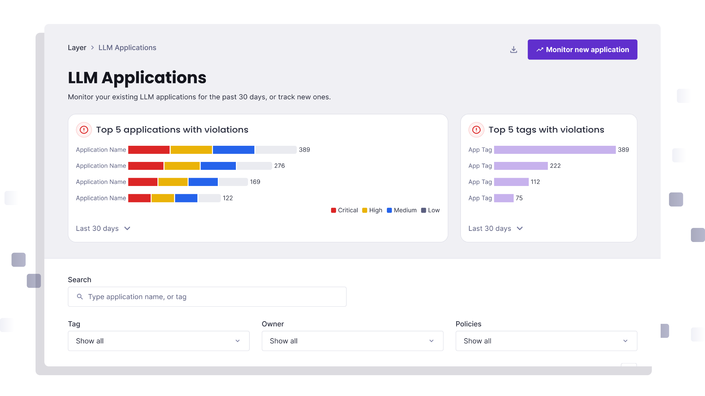 Layer Dashboard