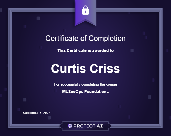 MLSecOps Foundations Certificate