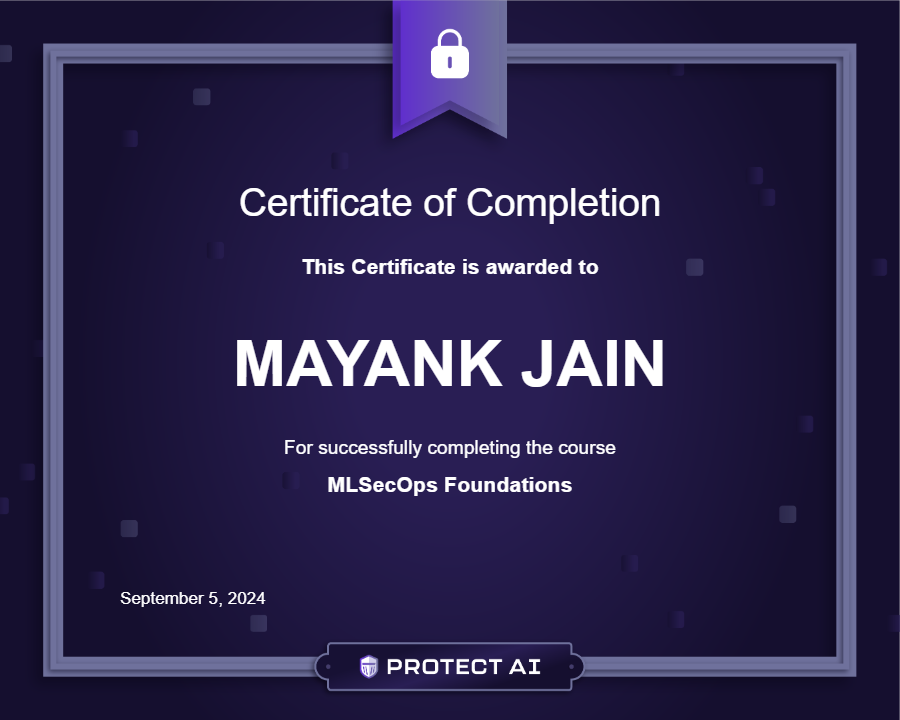 MLSecOps Foundations Certificate