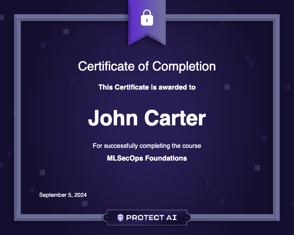 MLSecOps Foundations Certificate
