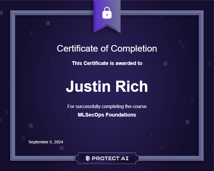 MLSecOps Foundations Certificate