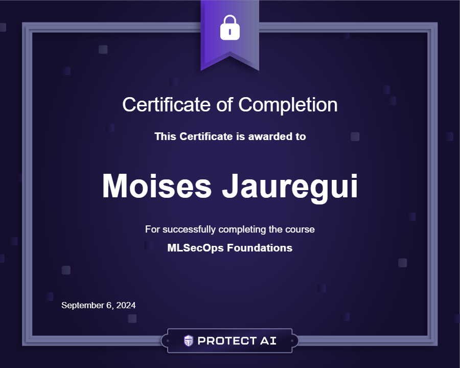 MLSecOps Foundations Certificate