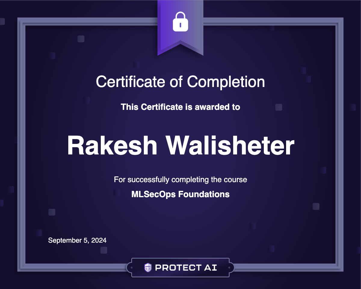 MLSecOps Foundations Certificate