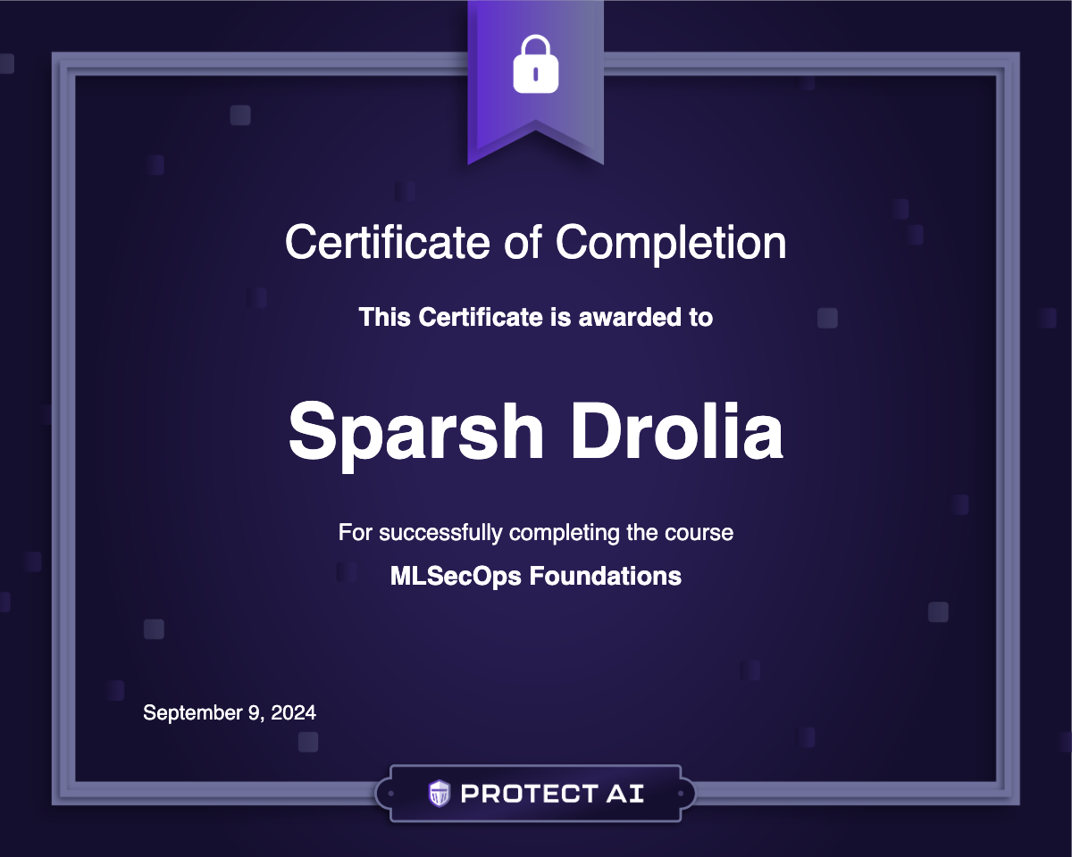 MLSecOps Foundations Certificate