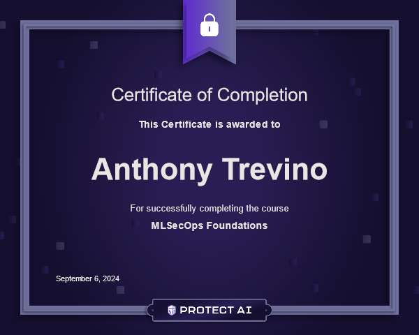 MLSecOps Foundations Certificate