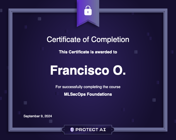 MLSecOps Foundations Certificate