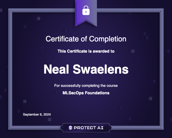 MLSecOps Foundations Certificate