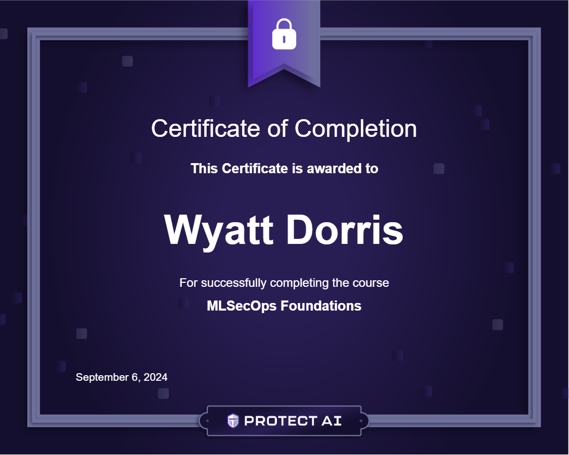 MLSecOps Foundations Certificate