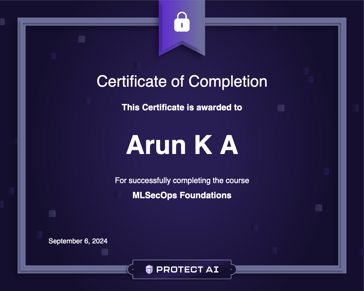 MLSecOps Foundations Certificate