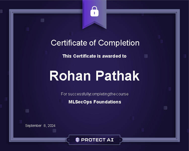 MLSecOps Foundations Certificate