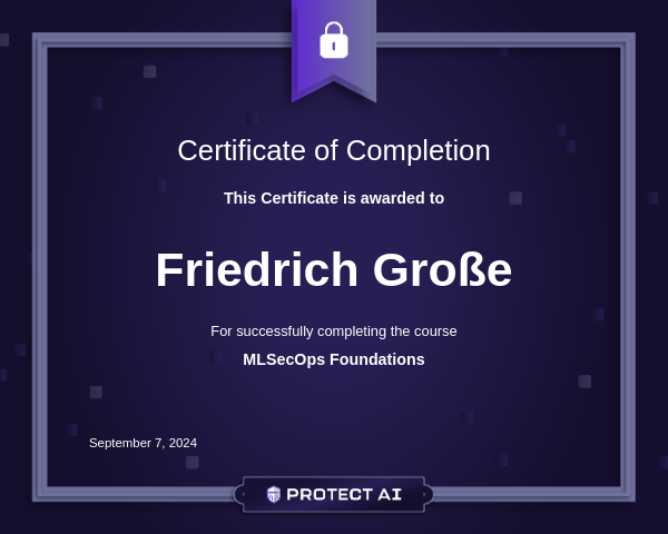 MLSecOps Foundations Certificate