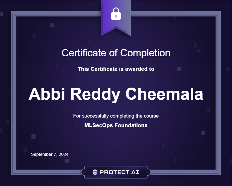 MLSecOps Foundations Certificate