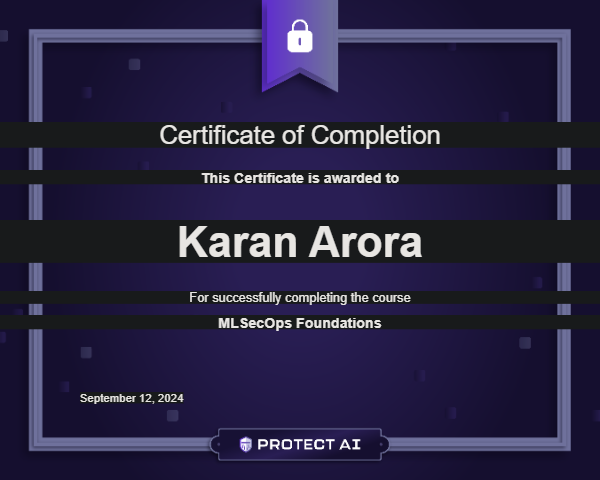 MLSecOps Foundations Certificate