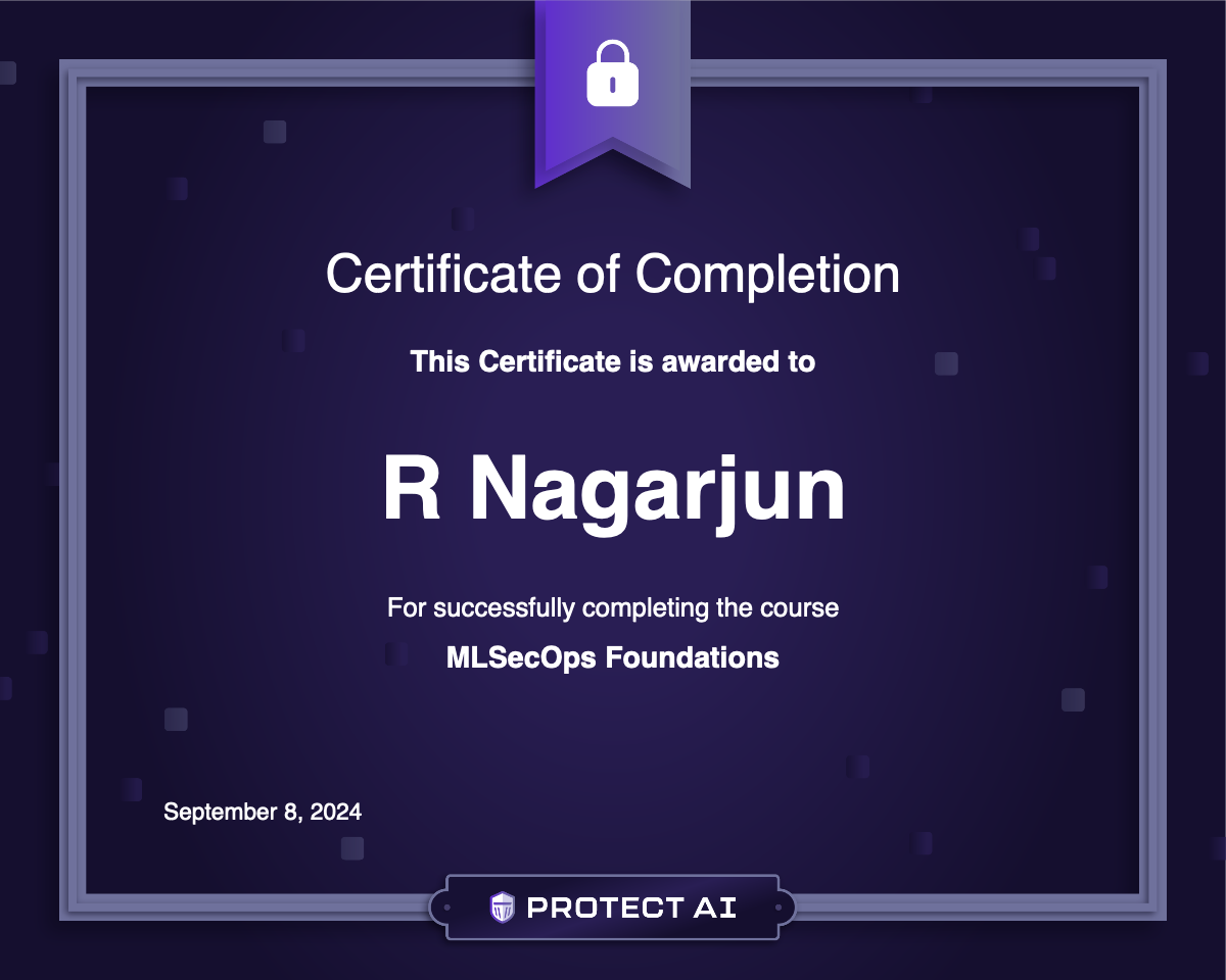 MLSecOps Foundations Certificate