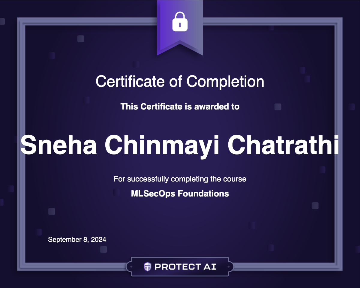 MLSecOps Foundations Certificate