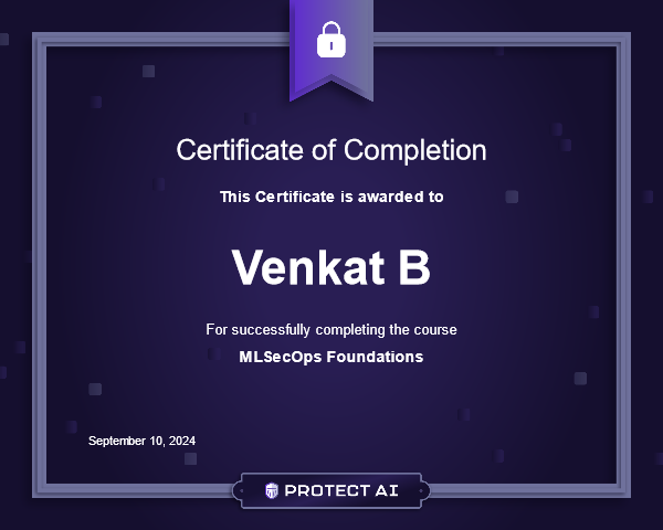 MLSecOps Foundations Certificate