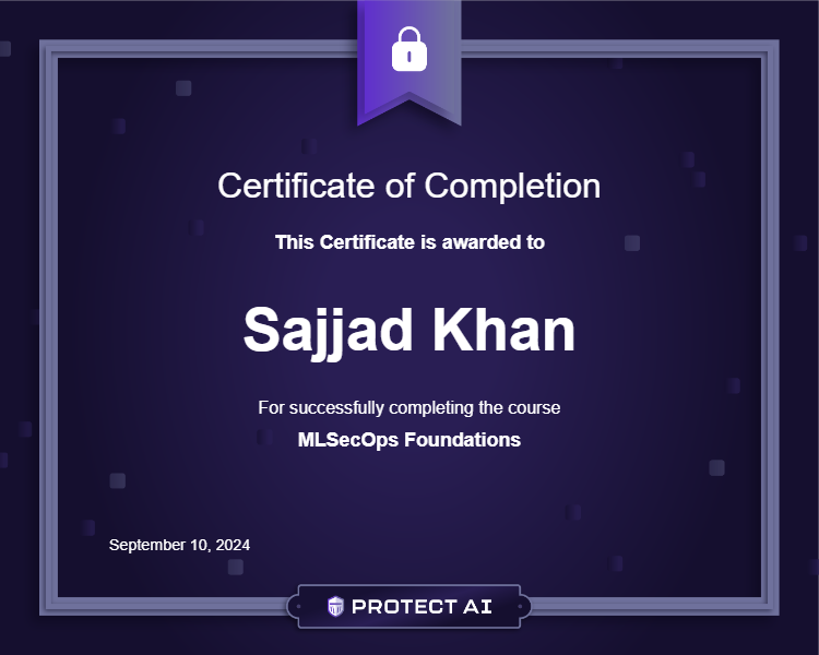 MLSecOps Foundations Certificate