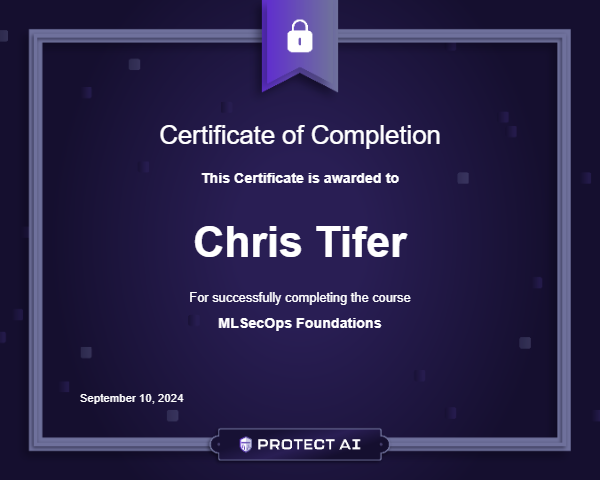 MLSecOps Foundations Certificate