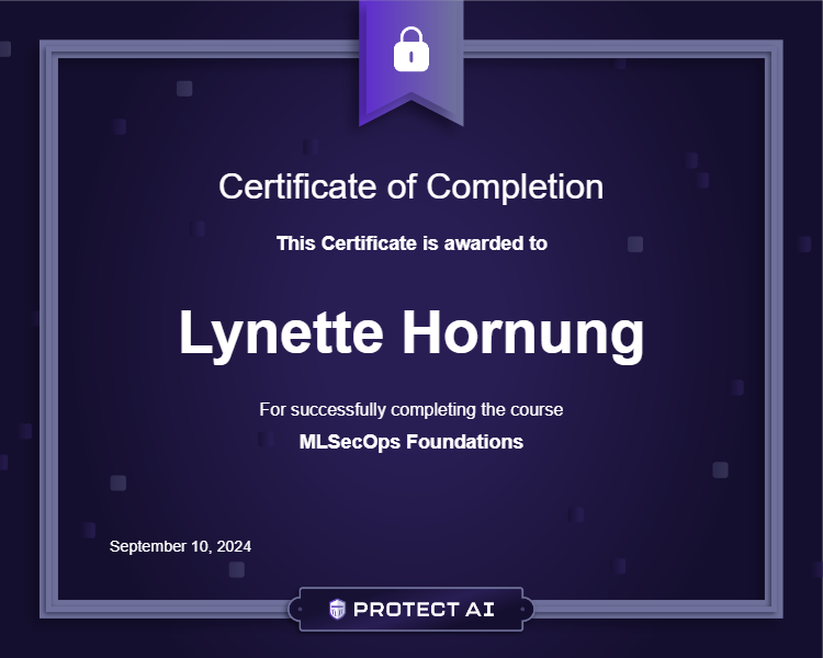 MLSecOps Foundations Certificate