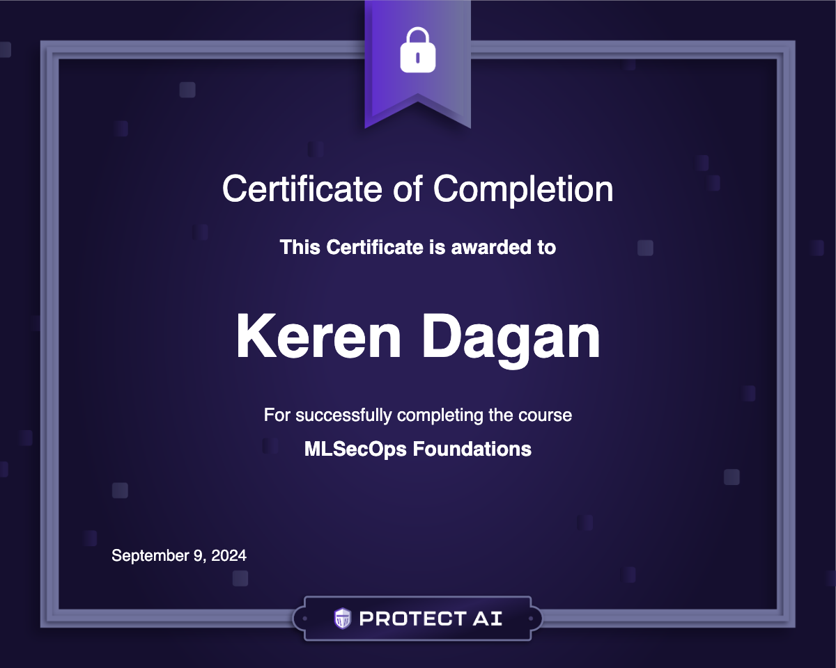 MLSecOps Foundations Certificate