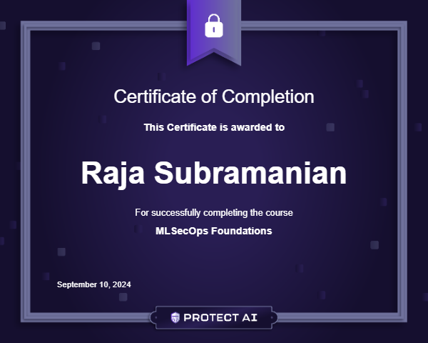 MLSecOps Foundations Certificate