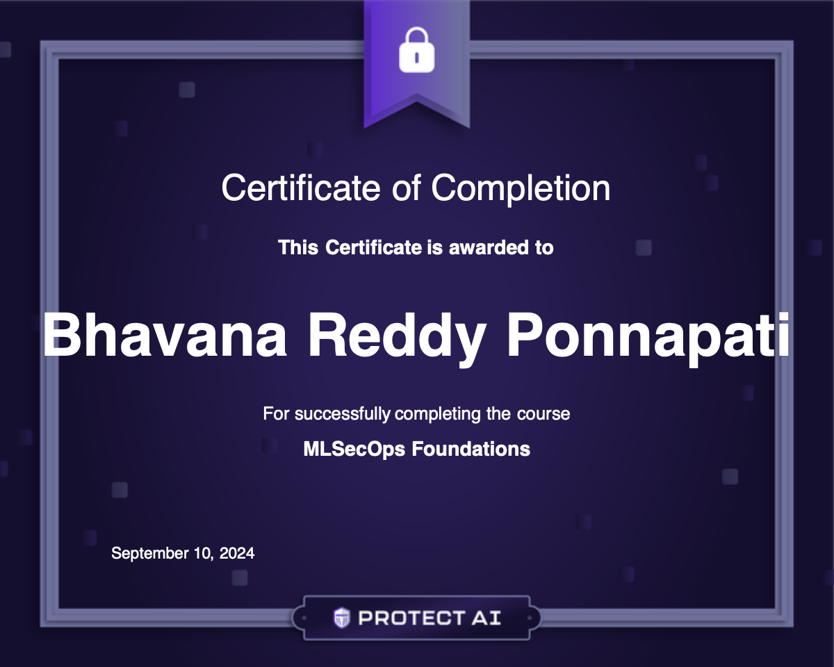 MLSecOps Foundations Certificate
