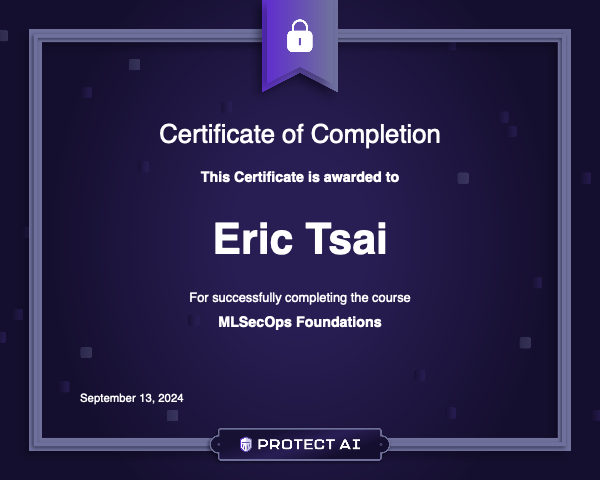 MLSecOps Foundations Certificate