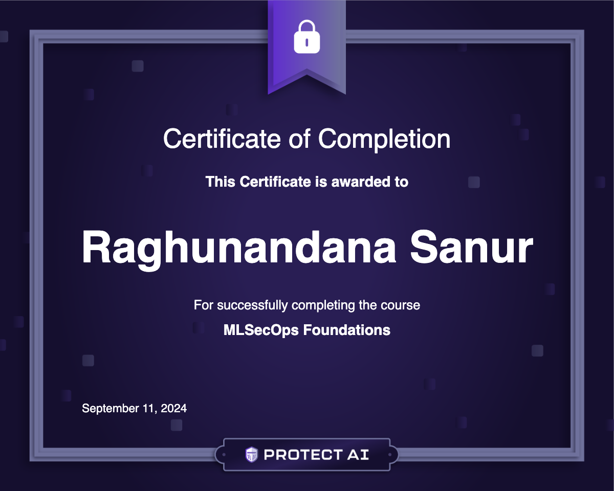 MLSecOps Foundations Certificate