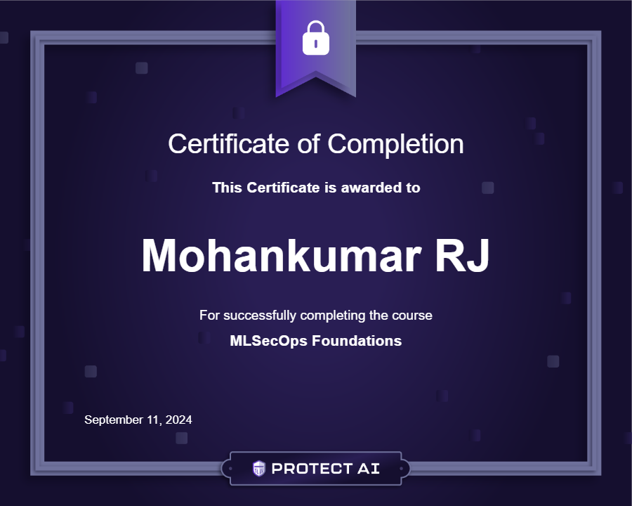 MLSecOps Foundations Certificate