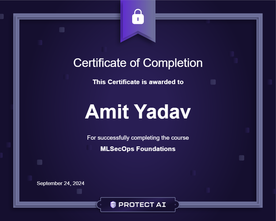 MLSecOps Foundations Certificate