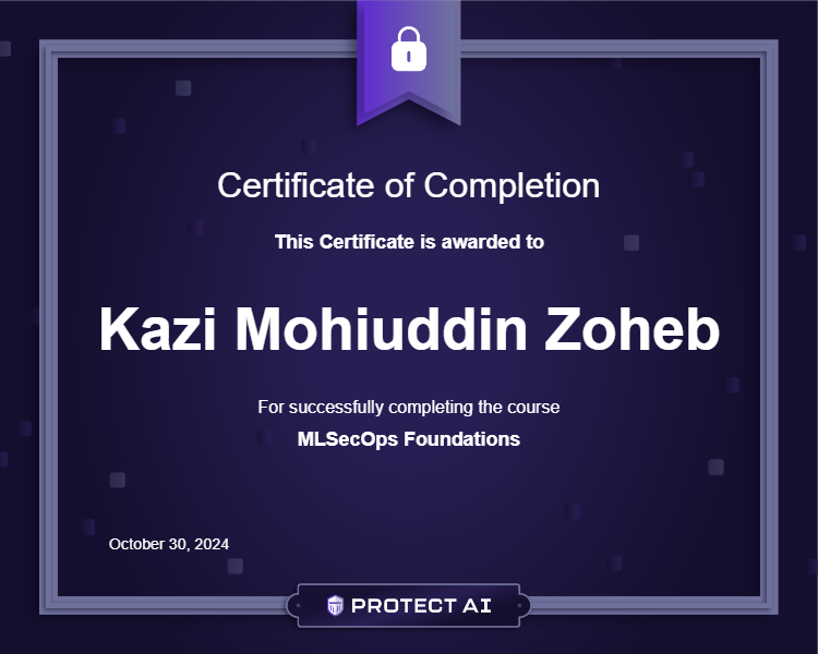 MLSecOps Foundations Certificate