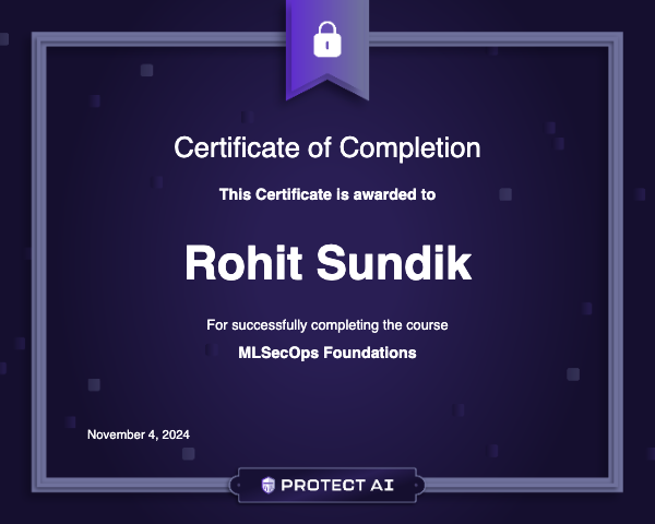 MLSecOps Foundations Certificate