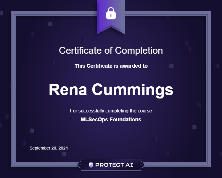 MLSecOps Foundations Certificate