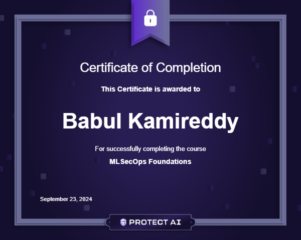 MLSecOps Foundations Certificate