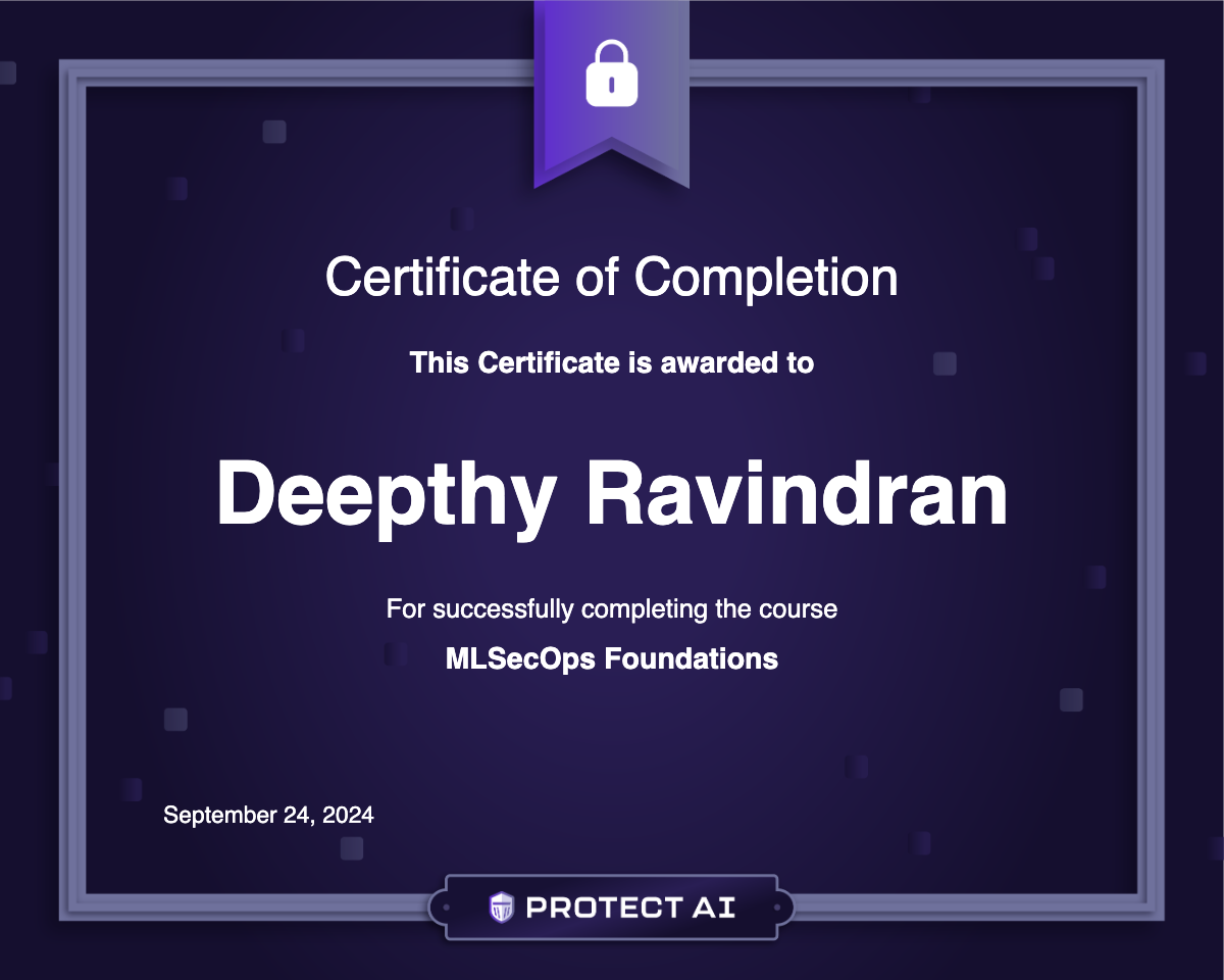 MLSecOps Foundations Certificate