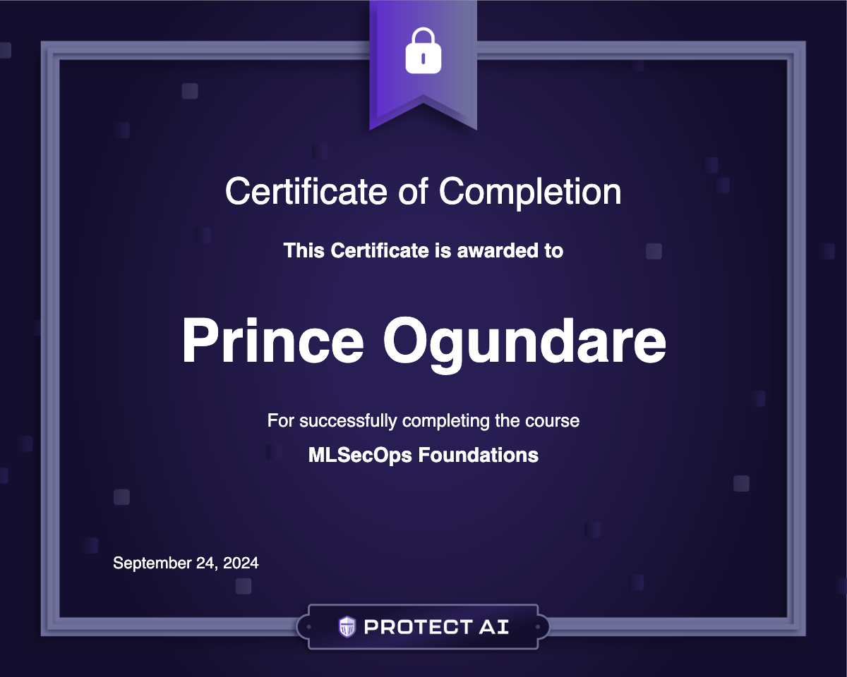 MLSecOps Foundations Certificate