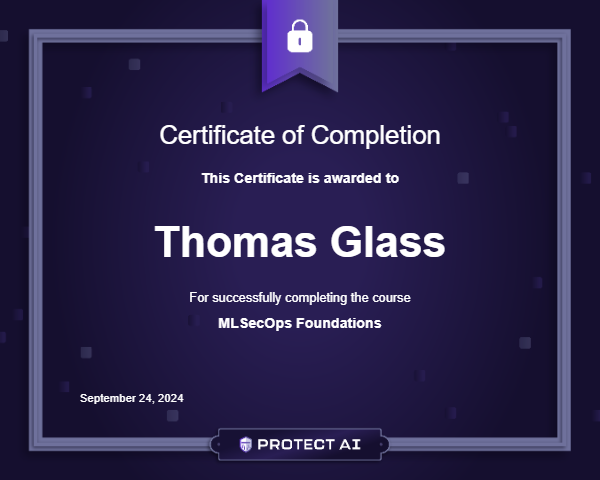 MLSecOps Foundations Certificate