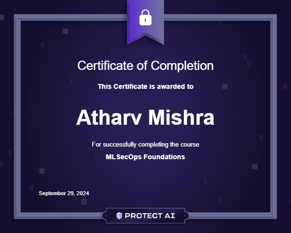 MLSecOps Foundations Certificate