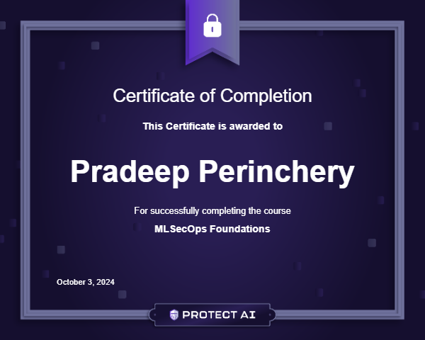 MLSecOps Foundations Certificate