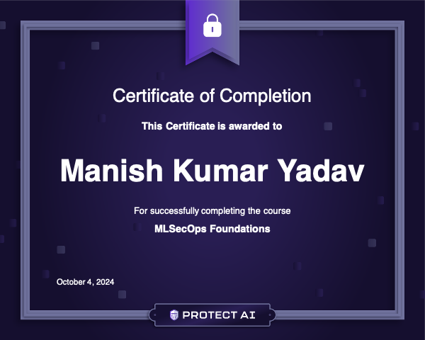 MLSecOps Foundations Certificate