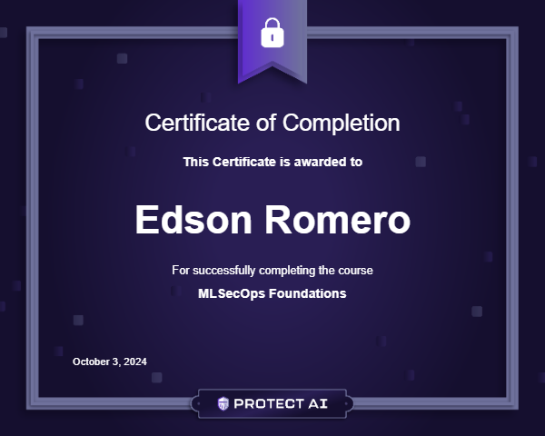 MLSecOps Foundations Certificate