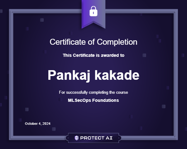 MLSecOps Foundations Certificate