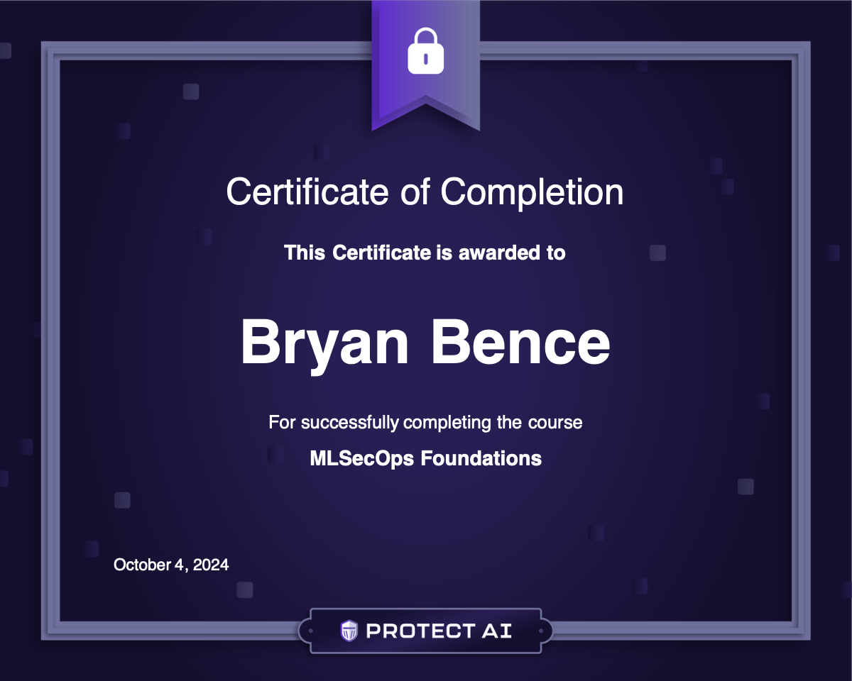 MLSecOps Foundations Certificate