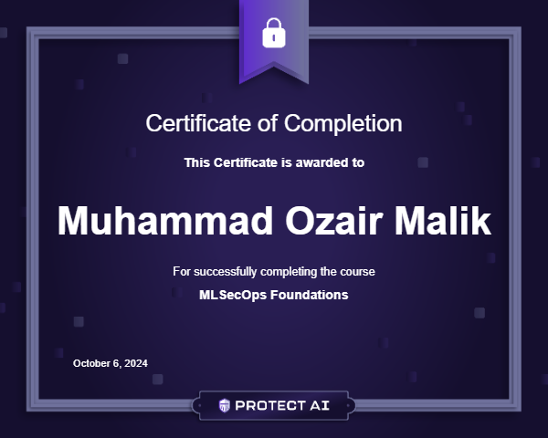 MLSecOps Foundations Certificate