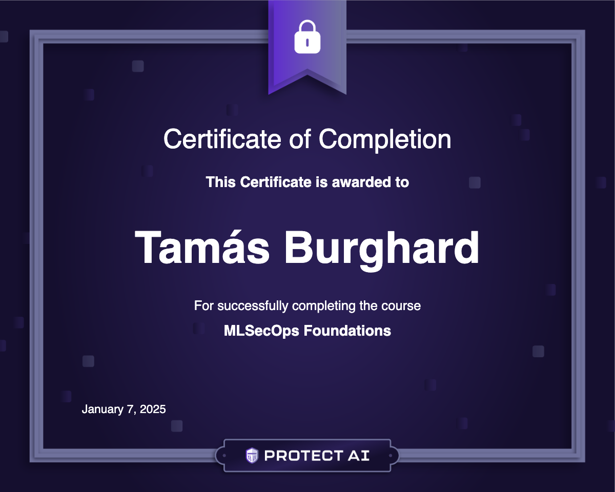 MLSecOps Foundations Certificate