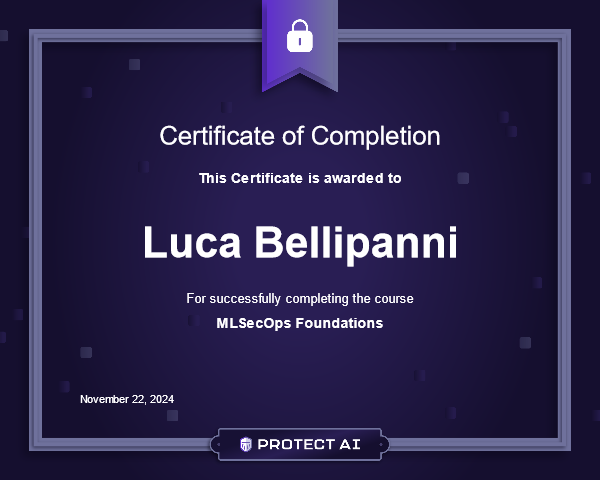 MLSecOps Foundations Certificate
