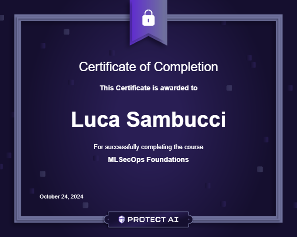 MLSecOps Foundations Certificate