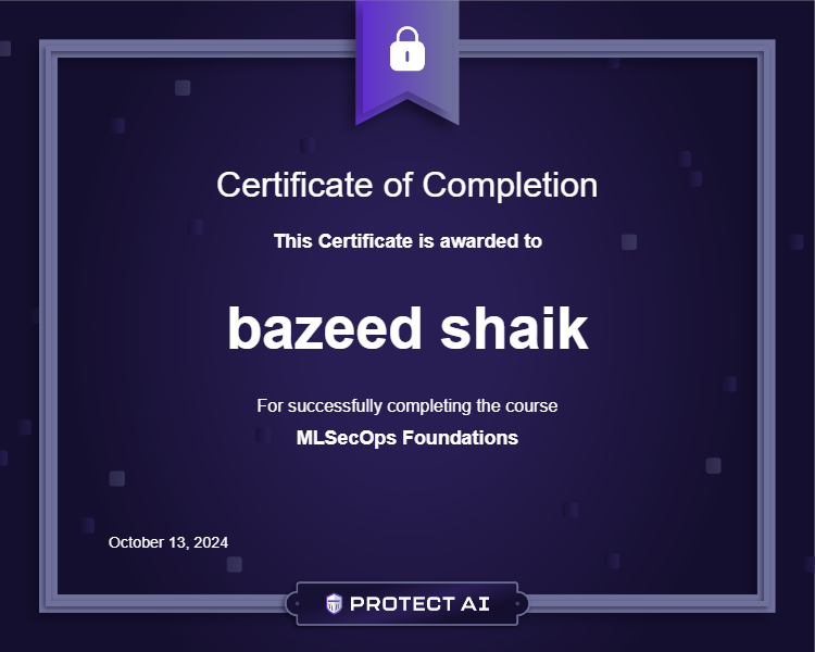 MLSecOps Foundations Certificate