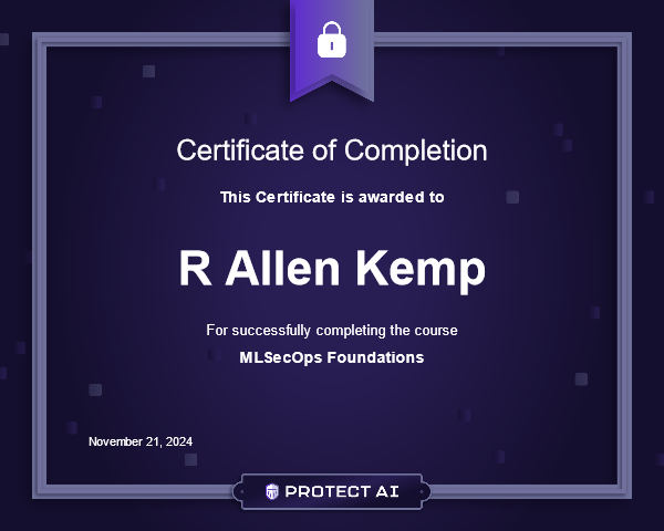 MLSecOps Foundations Certificate