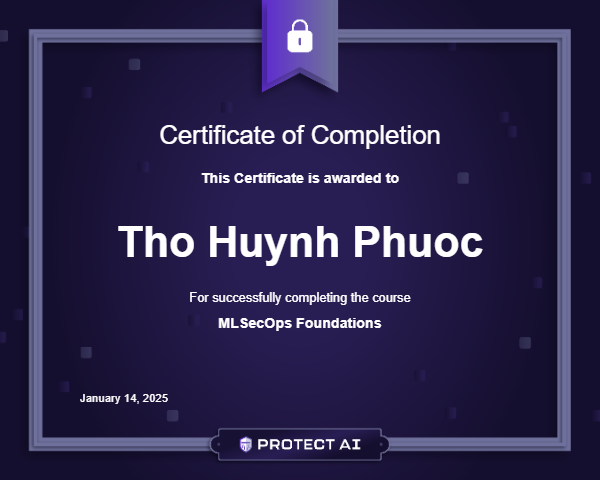 MLSecOps Foundations Certificate